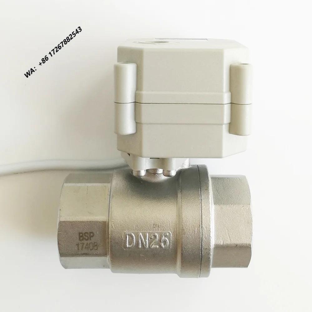 TFM25-S2-C, Proportional Valve 2 Way Brass 1'' DN25 0-5V, 0-10V, 4-20mA Regulating Valve DC9-24V 5 Wires For HVAC Water Control
