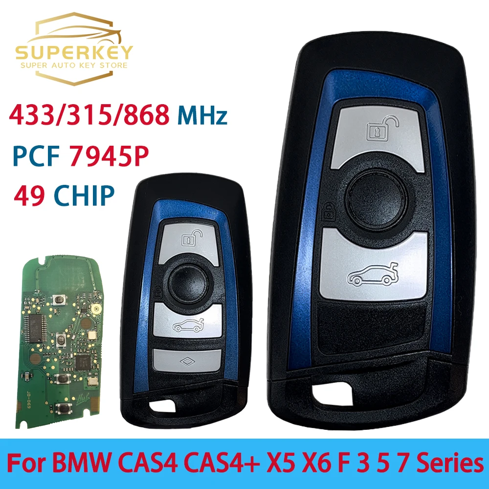 SUPERKEY Remote Auto Car Key 315/433/868Mhz  For BMW 3 5 7 Series X5 X6 F20 F22 F30 CAS4 CAS4+ PCF7953 HUF5662 HUF5767 HUF5661