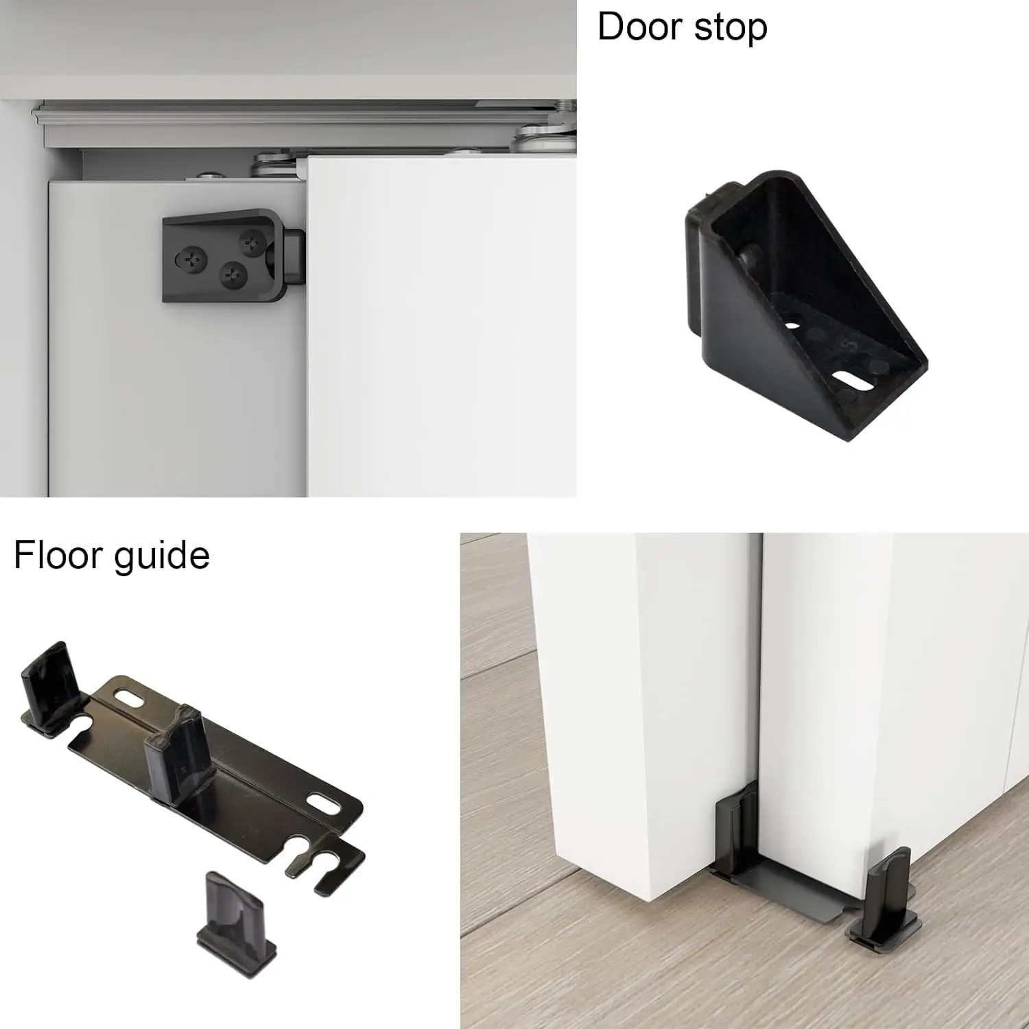 Imagem -03 - Diyhd-ceiling Mount Bypass Porta Deslizante Hardwaresilver Box Rail Porta do Bolso Wardrobe Cloconjunto Kit Porta sem Porta 122cm 48