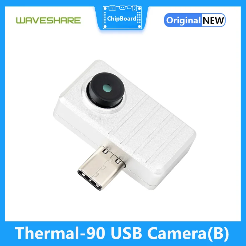 Waveshare Smartphone IR Thermal Imaging Camera (B) Type-C Port Plug And Play Options for 45° / 90° FOV, Aluminum Alloy Case