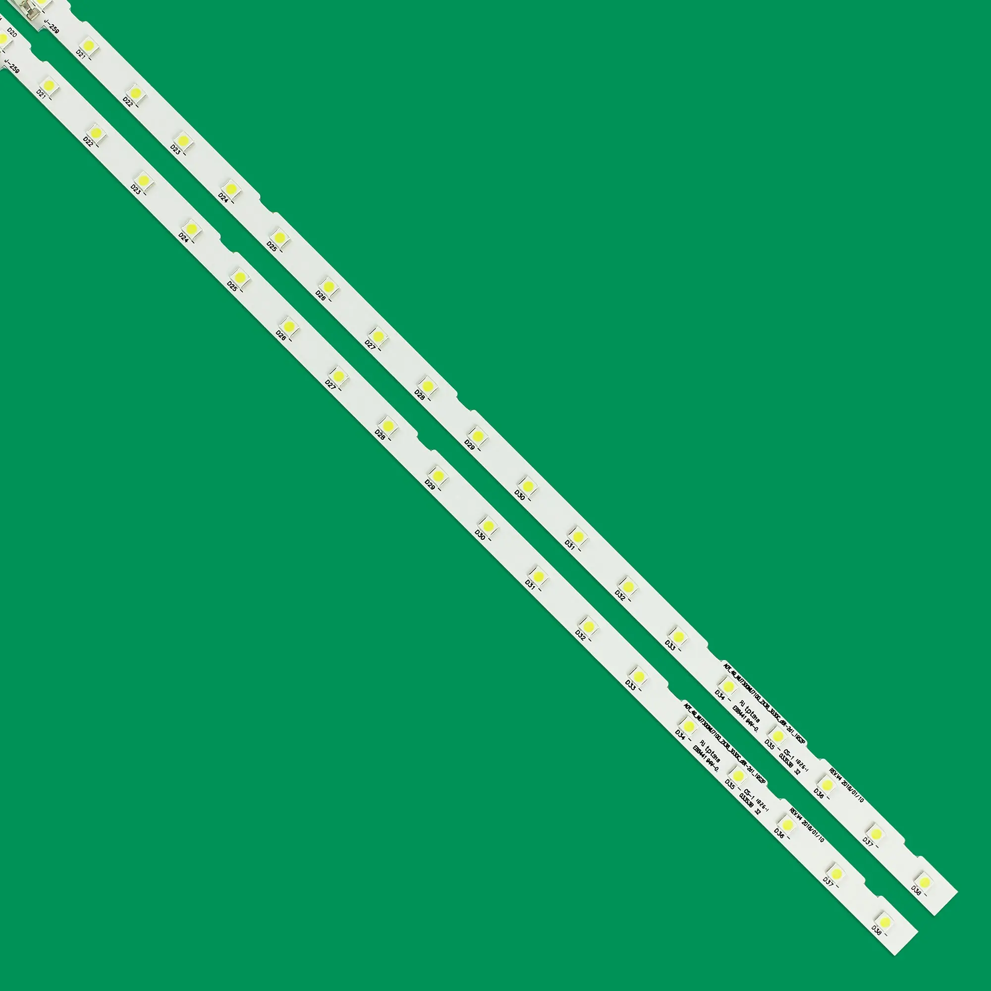 LED Backlight strip 38 leds for Samsung 49"TV AOT_49_NU7300_NU7100_2X38_3030C_d6t-2d1_19S2P rev.v4 UE49NU7140 UE49NU7100W