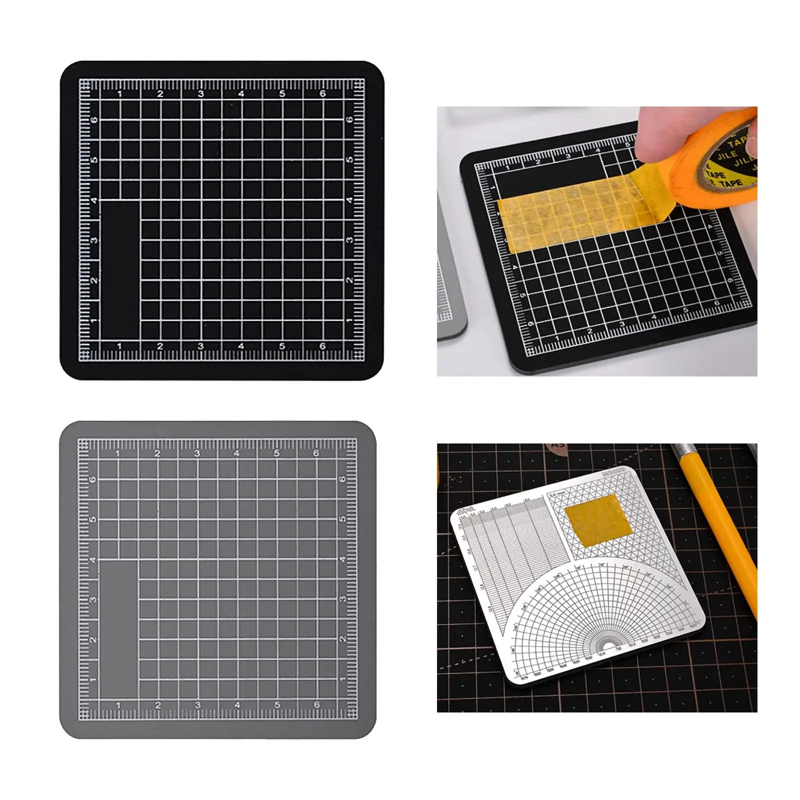 

Masking Tape Cutting Pad Model Craft Tool 8cm Hobby Tool Portable Hobby Mat Double Side for Building