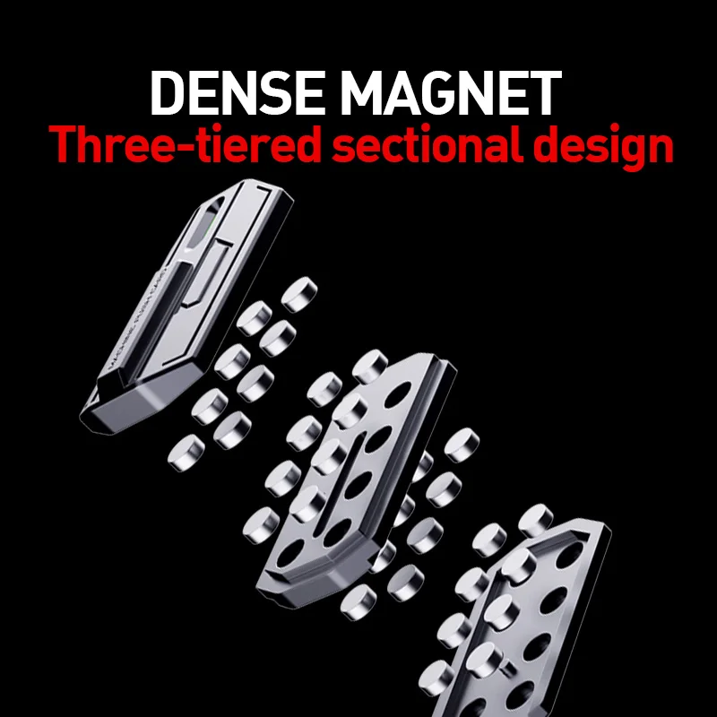 Curseur de poussée à magnétisme mécanique, 3 étages, forte résistance en métal EDC, Spinner à main, Fidget, jouet sensoriel pour autisme, jouets d'anxiété pour tdah