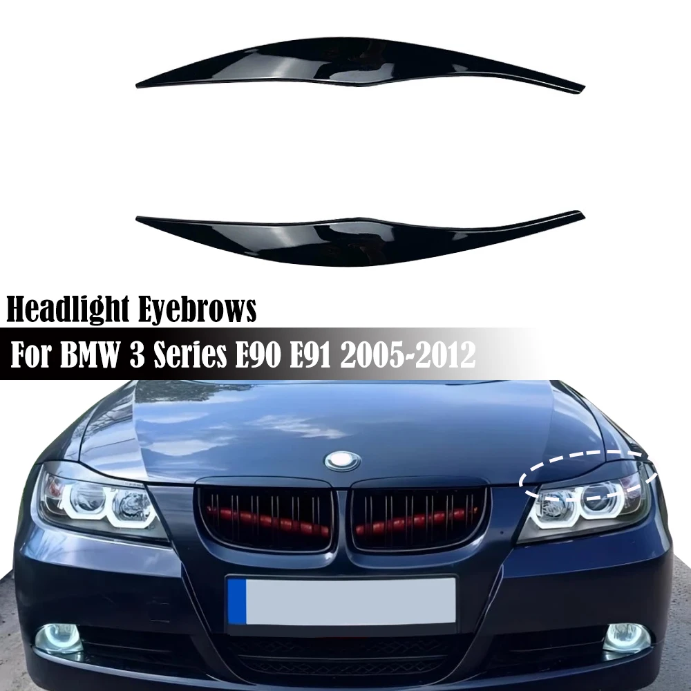 

Car Front Headlight Eyelids For BMW 3 Series E90 M3 E92 E93 320i 330i 2005-2012 Eyebrows Headlamp Eye Lid Cover Trim Sticker