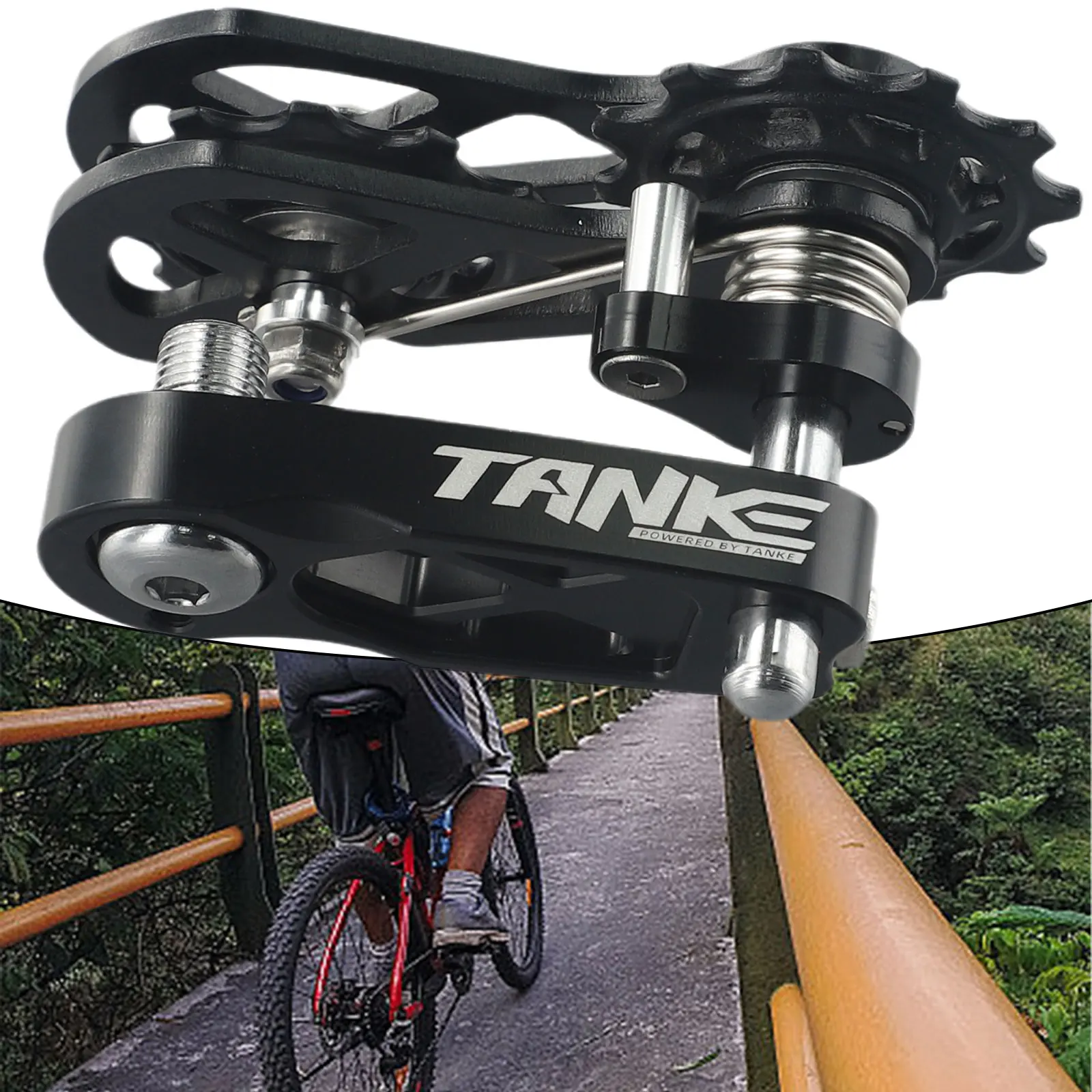 Chain Guide and Tensioner for Bicycles Facilitates Transition from For 8 12 Speeds to a Reliable Single Gear System