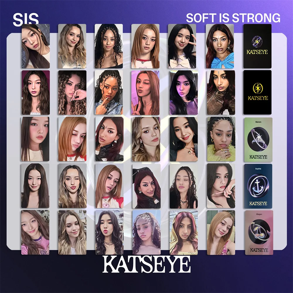 

Kpop KATSEYE SIS Soft Is Strong Photocards WEVERSE KOREA STRONG SOFT Ver Card Korean Style LOMO Card Manon Lara Fans Collection