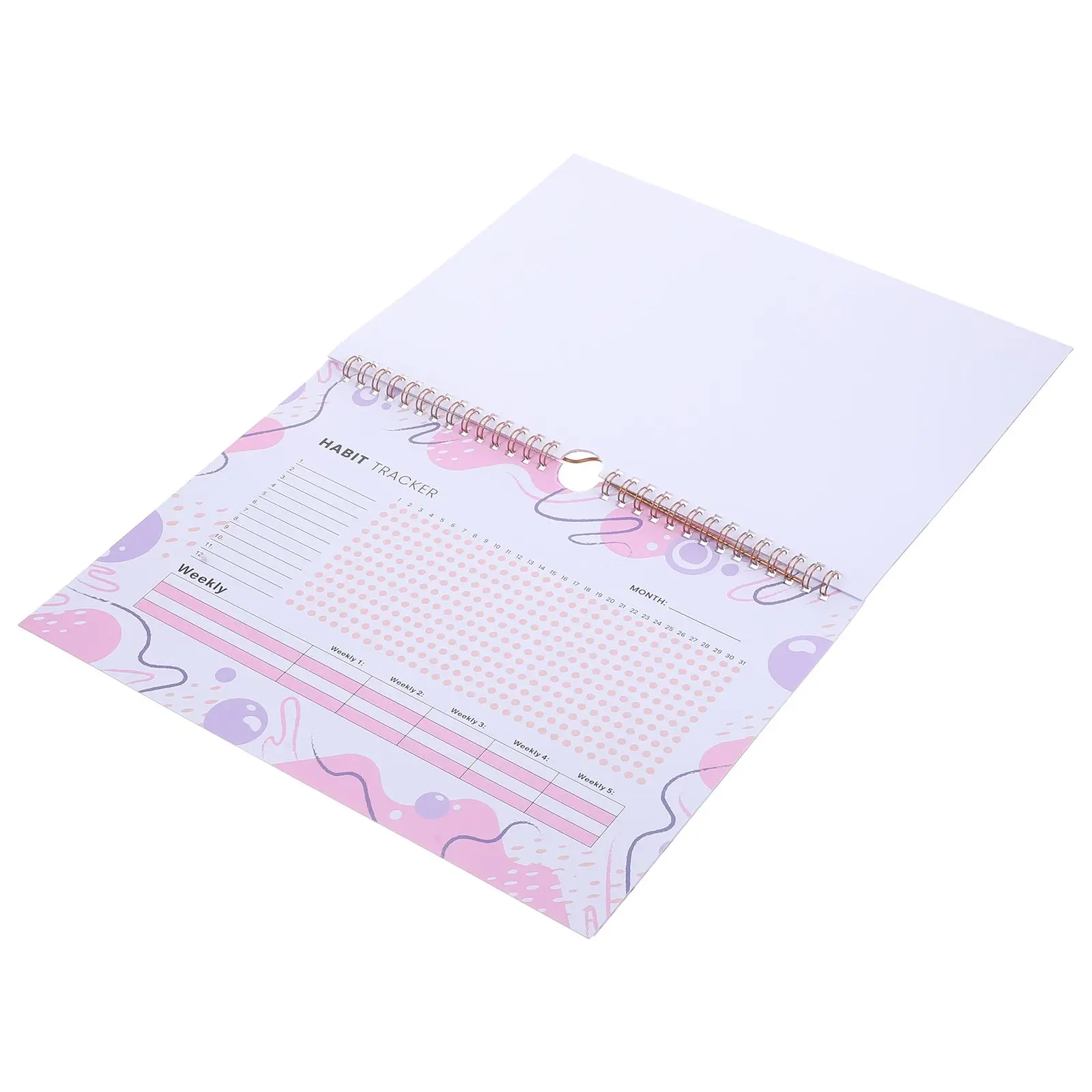 No Date Habit Tracker Journal for Goal Setting Workout Planner Minimalist Yellow White Design Schedules Motivation Notepad