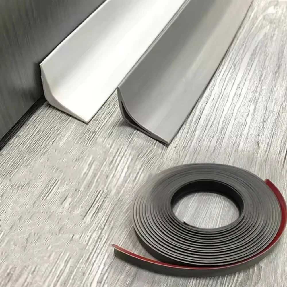 1 قطعة 1 متر/39.37in شريط زاوية الأرضية ذاتية اللصق جدار الزاوية صب Linetriangular حافة الشريط التفاف خط السد ديكور #4