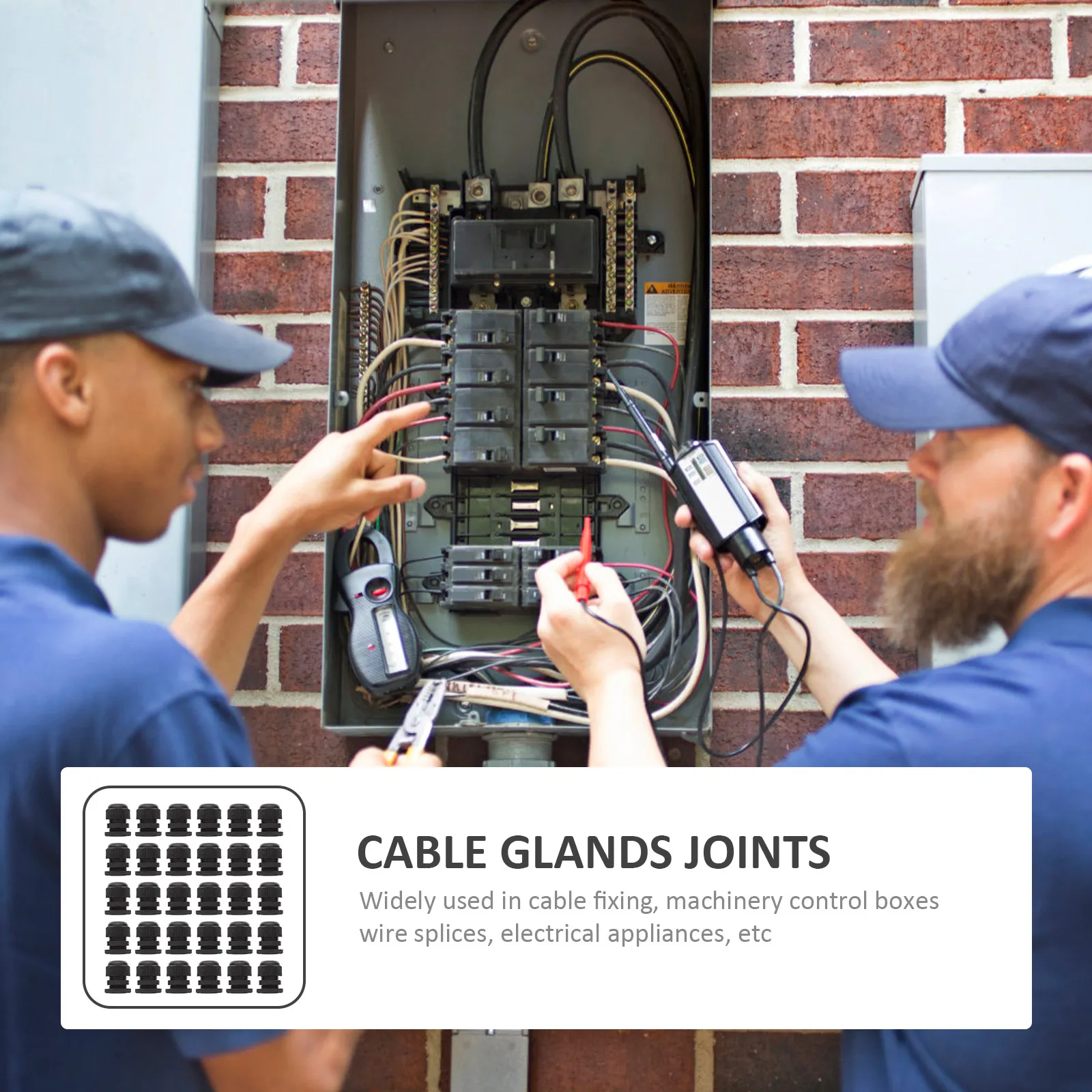 

100Pcs Cable Glands Connector Waterproof Cord Strain Relief PP Material Wire Gland Adapter Reliable Outdoor Lighting Cable Joint
