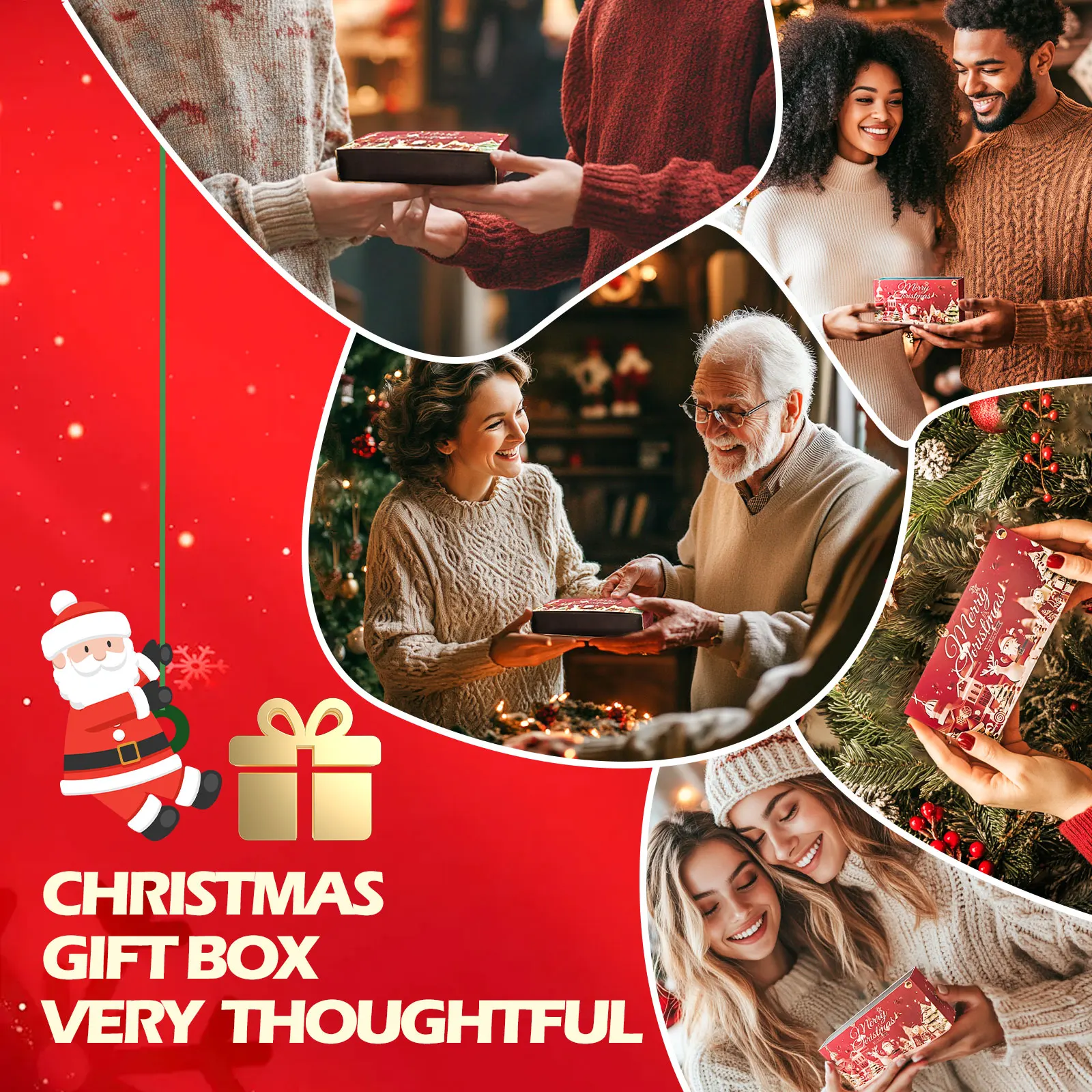 6PC/1Set Christmas Fragrance Oils Merry Christmas Gift Set For Diffuser Humidifier Car DIY Candle Making Six Scents Home Decor