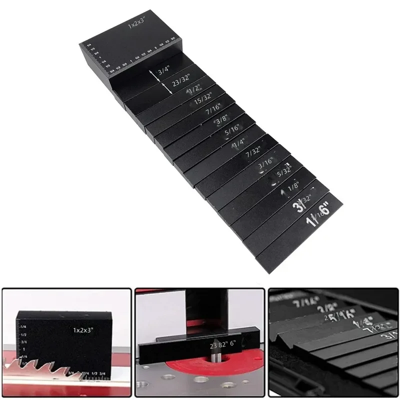 15 Inch Aluminum Set Block Altimeter Kit Precision Measuring Gauge Bar Setup Blocks for Accurate Height Adjustment Tool