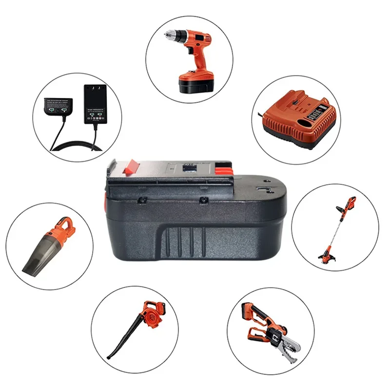 18V 6.0 8.0 10.0Ah power tool battery for Black&Decker A18 A1718 A18NH HPB18 HPB18-OPE FS1800CS FS1800D FS1800D-2 FS1800ID