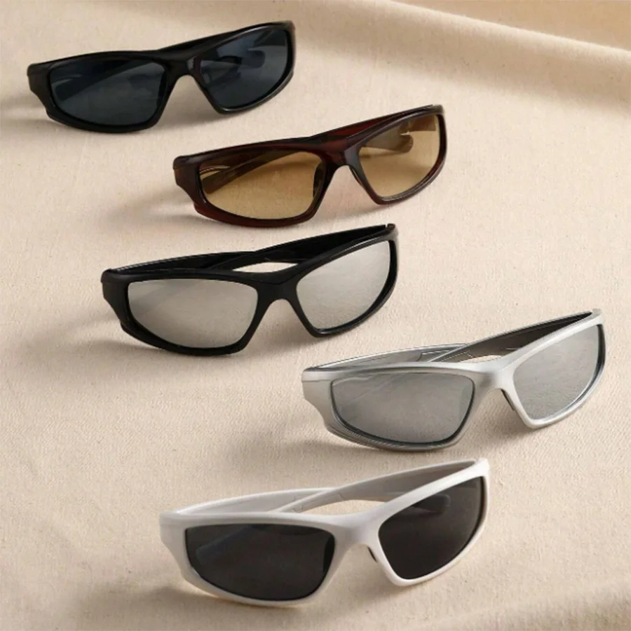 5pcs Women Punk Street Style Y2K SunGlasses For Rave Party Street-Photography Musical Festival  Decoration Beach Accessories