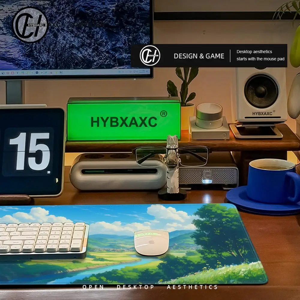 Mouse Pad Gamer Computer New Home XXL MousePads Keyboard Pad Foggy Green Forest Gamer Carpet Natural Rubber Anti-slip Mouse Mat