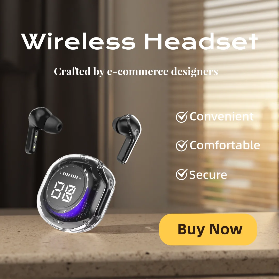 Transparent Shell Bluetooth Earphones Wireless In-Ear Headphones with Microphone for Sports And Running Headphones Game