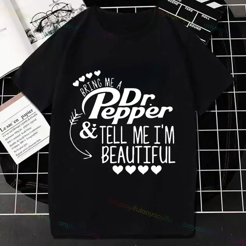 I Would Dropick Achid for A Dr Pepper Funny Slogan Tshirt Pure Cotton Short-sleev Trendy Versatile Tee for Daily Wear