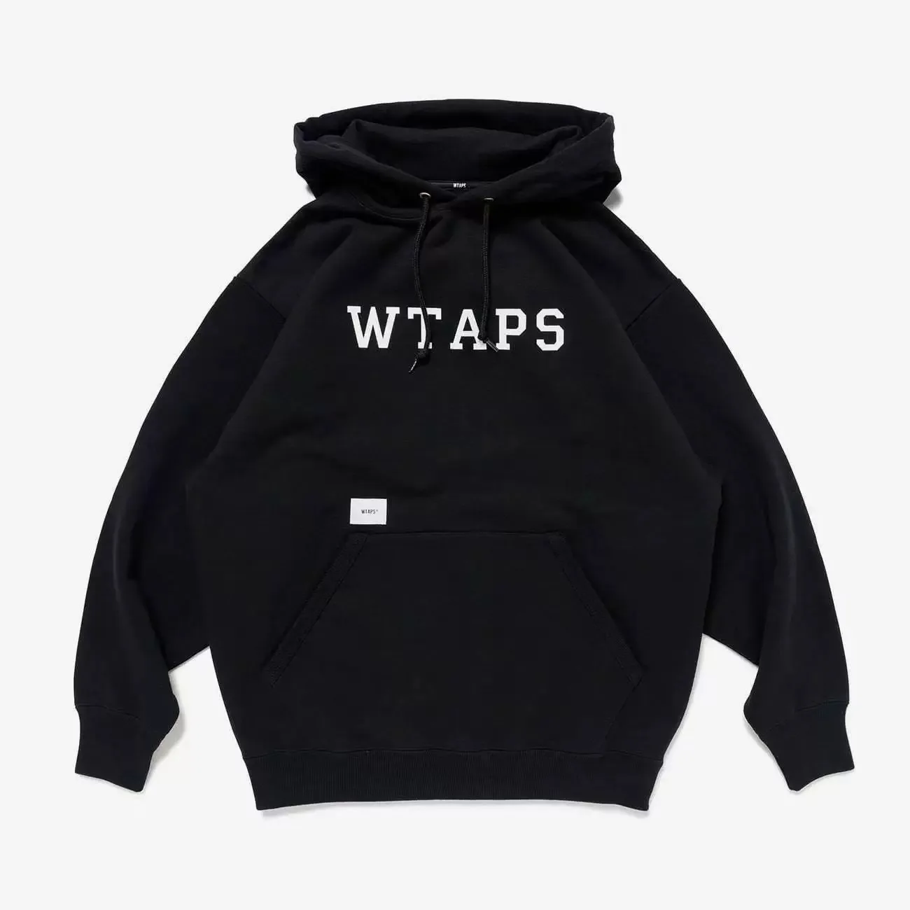 WTAPS 26AW Men's  Graphic Print Hoodie Japanese Streetwear Oversized Solid Color Letter Print Hooded Sweatshirt Casual Jacket