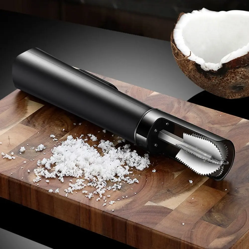 Anti-Splash Electric Coconut Meat Grater Rotating Safe Coconut Scraper Rechargeable Handheld Kitchen Coconut Shredder Household