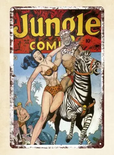 Jungle Comics Warfare 1948 metal tin sign reproduction wall decor