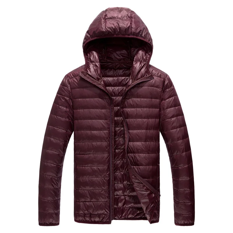 FGKKS 2023 Brand Casual Down Jacket For Men Pure Cotton Warm Solid Color Hooded Coat High Quality Down Jacket Male