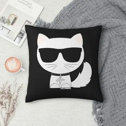 Cat Pillow Cover Fashion Sunglasses Pet Cushion Cover Design Pillow Case Kawaii Pillowcases For Sofa Bedroom Home Decor