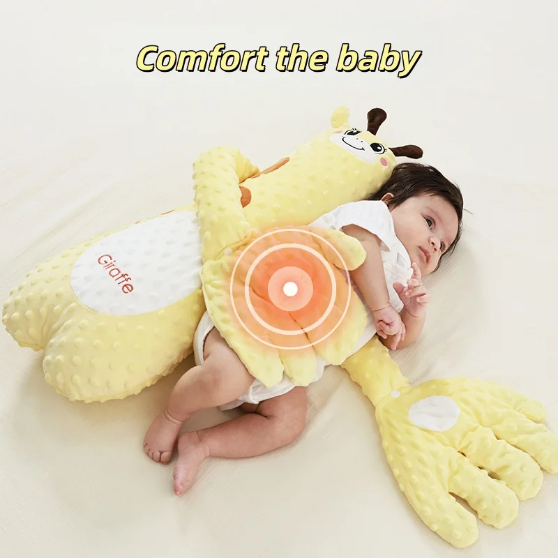 Baby Comfort Pillow  Soft plush polka dot fabric mimicking the embrace of parents to provide a sense of security a sleep aid toy
