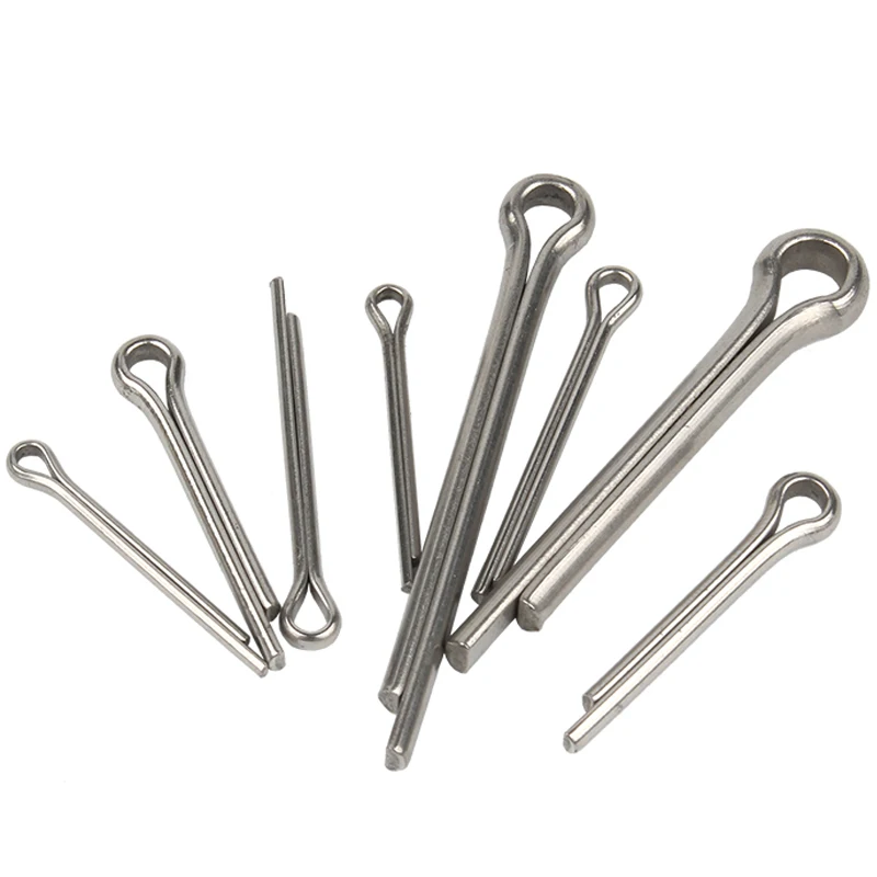 100Pcs Cotter Pin 304/316 Stainless Steel/galvanized Elastic Hairpin Pins Bayonet Pivot Pin Spring Pin U-shaped Pin M1~M10 GB91