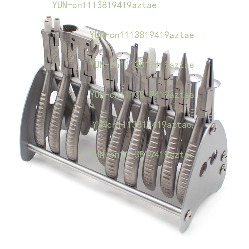 Eyeglass Repair Tool Kit - Professional Adjustment Tools, Plier Set, Screwdriver & Storage Rack for Glasses Frame Tightening