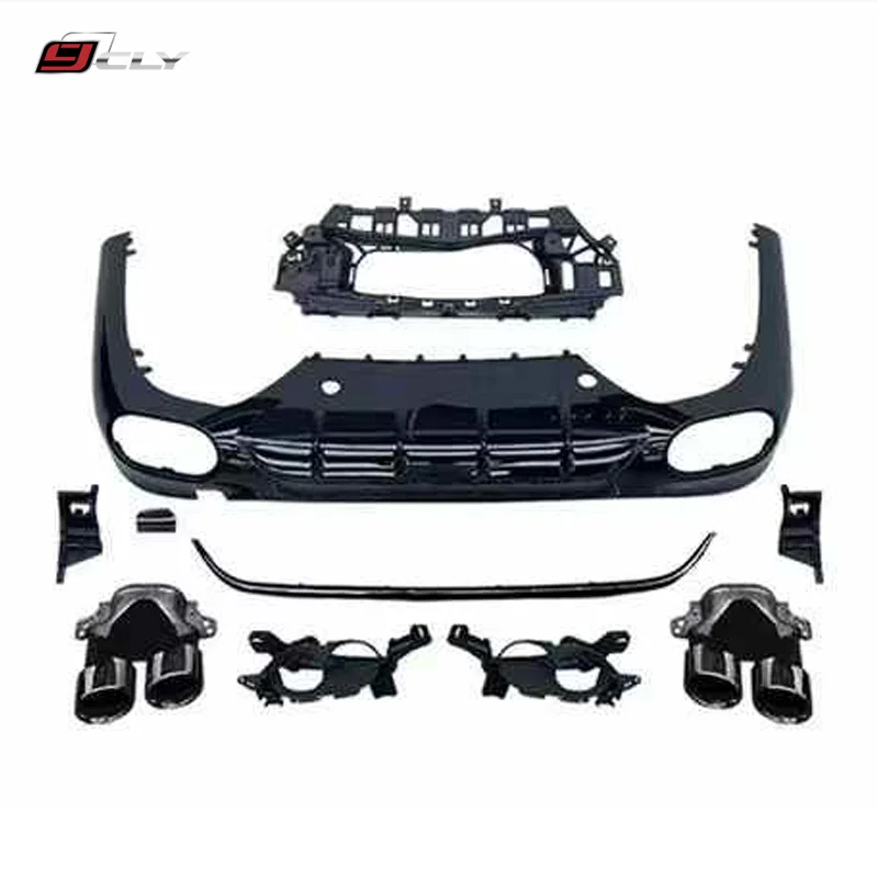 

Factory Wholesale Hot Selling for 2024-2025 Benz E Class W214 Upgrade E53 AMG Diffuser With Exhaust Pipes Black Silvery Style