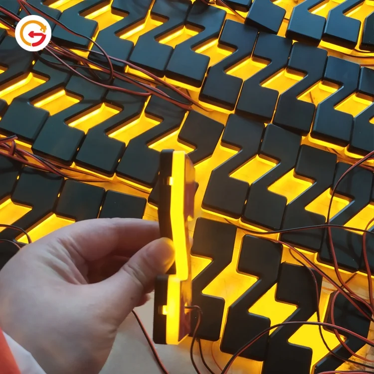 JAGUARSIGN Produsen Kustom LED Backlit Grill Huruf LED Grille Logo Emblem Individual LED Letter Badges