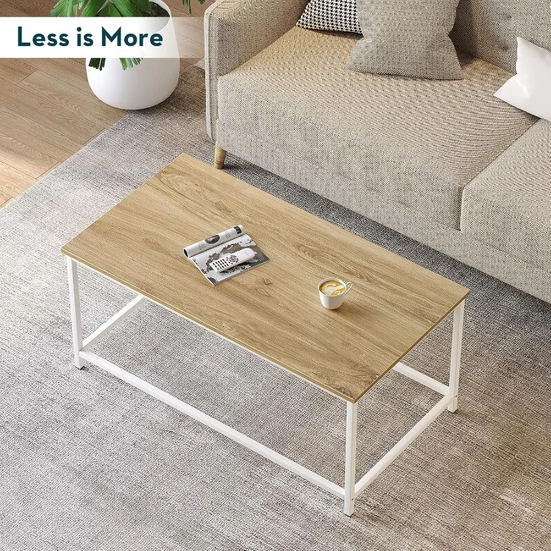 Mesa de centro Mesas de centro modernas e simples Design aberto Mesa central retangular minimalista