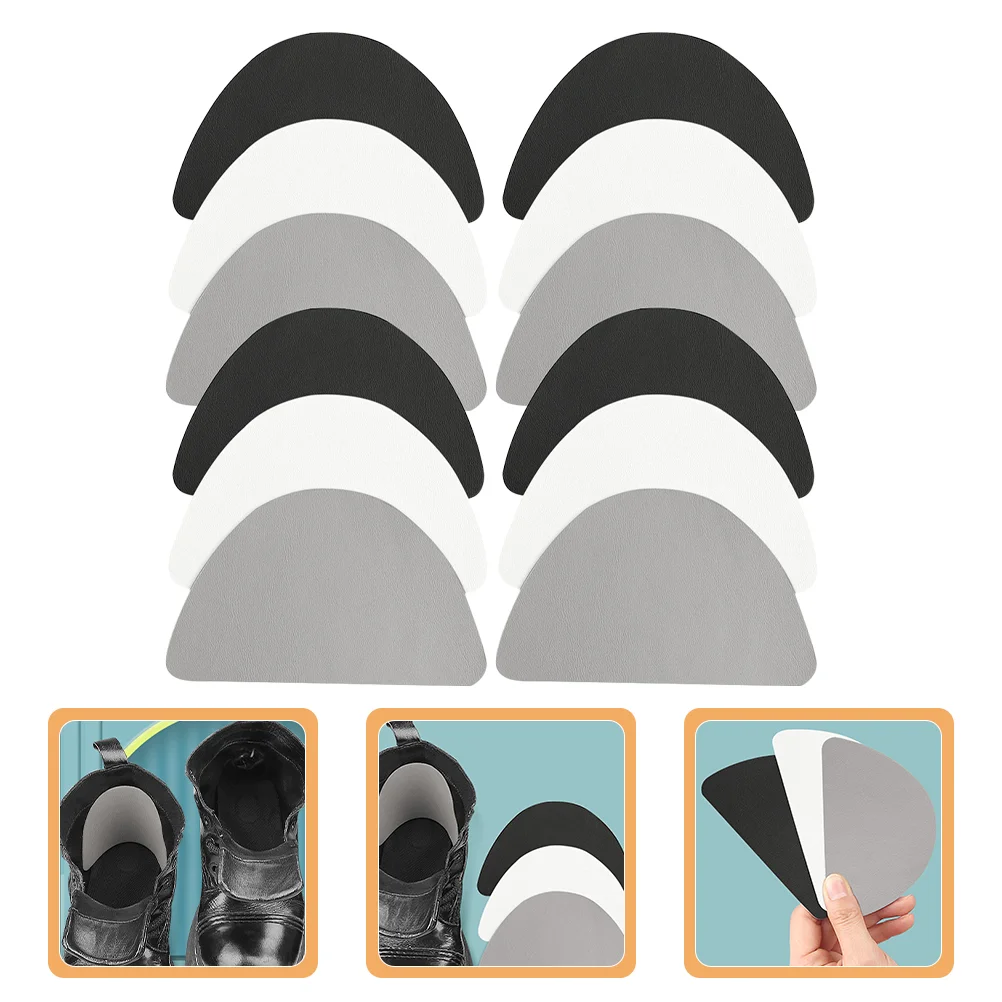 

12 Pcs Shoe Repair Stickers Heel Protectors Sports Shoes Adhesive Patches Pu Boots Heels Tool