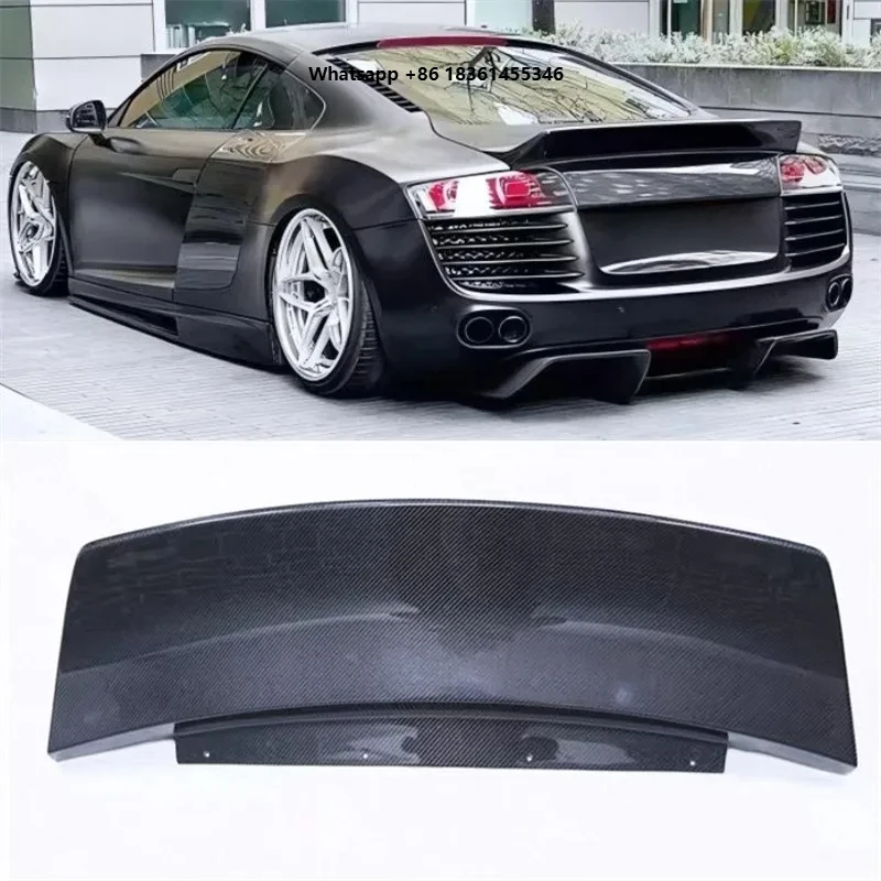 

Real Carbon Fiber Rear Trunk Spoiler Wing R8 V8 V10 2008-2015