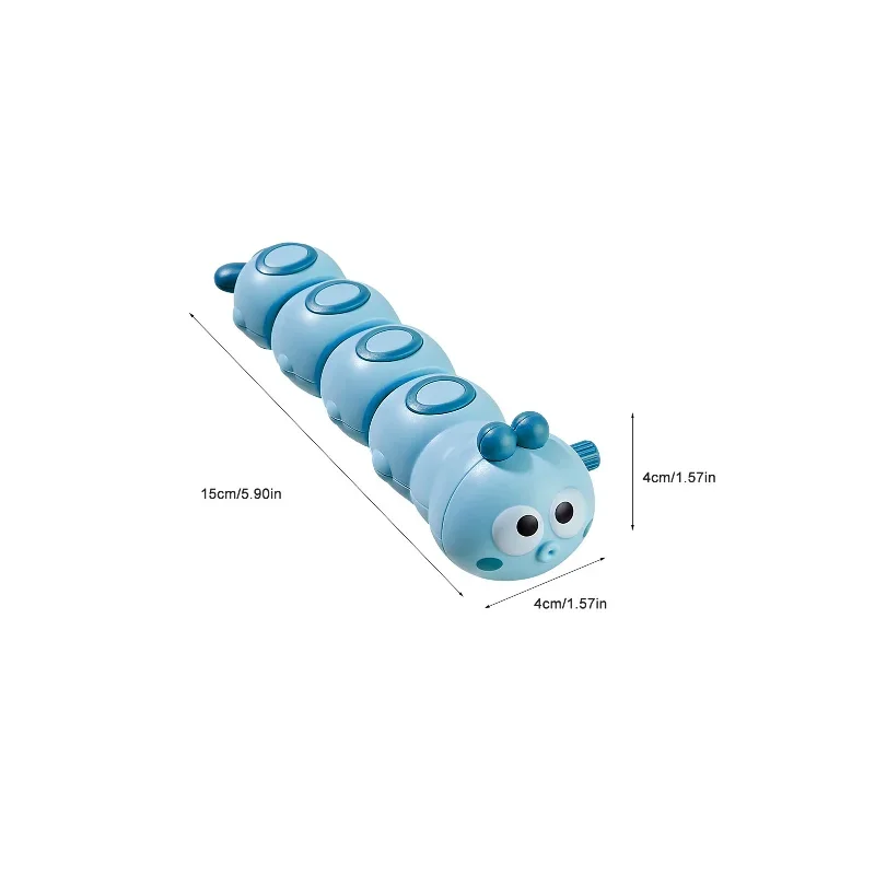 Desenhos animados Caterpillar Clockwork Crawling Toy para crianças, Interativo de pais e filhos, Animal fofo, Wind Up, Brinquedo educativo