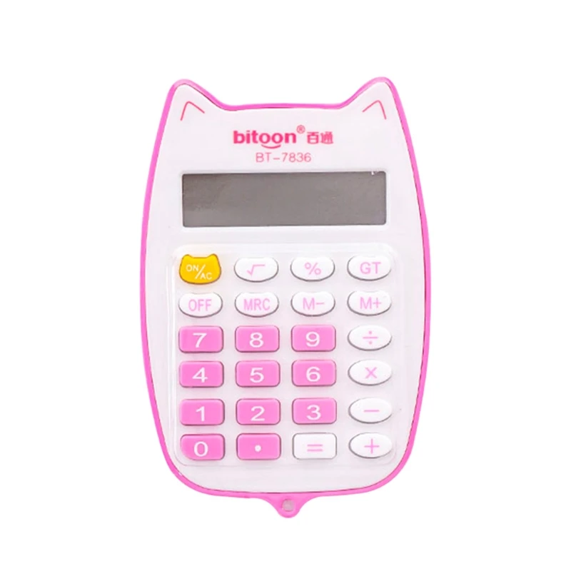 Basic Standard Calculators Mini Digital Desktop Calculator 12-Digit LED Display 1 x AAA Battery Powered for Smart Calcul