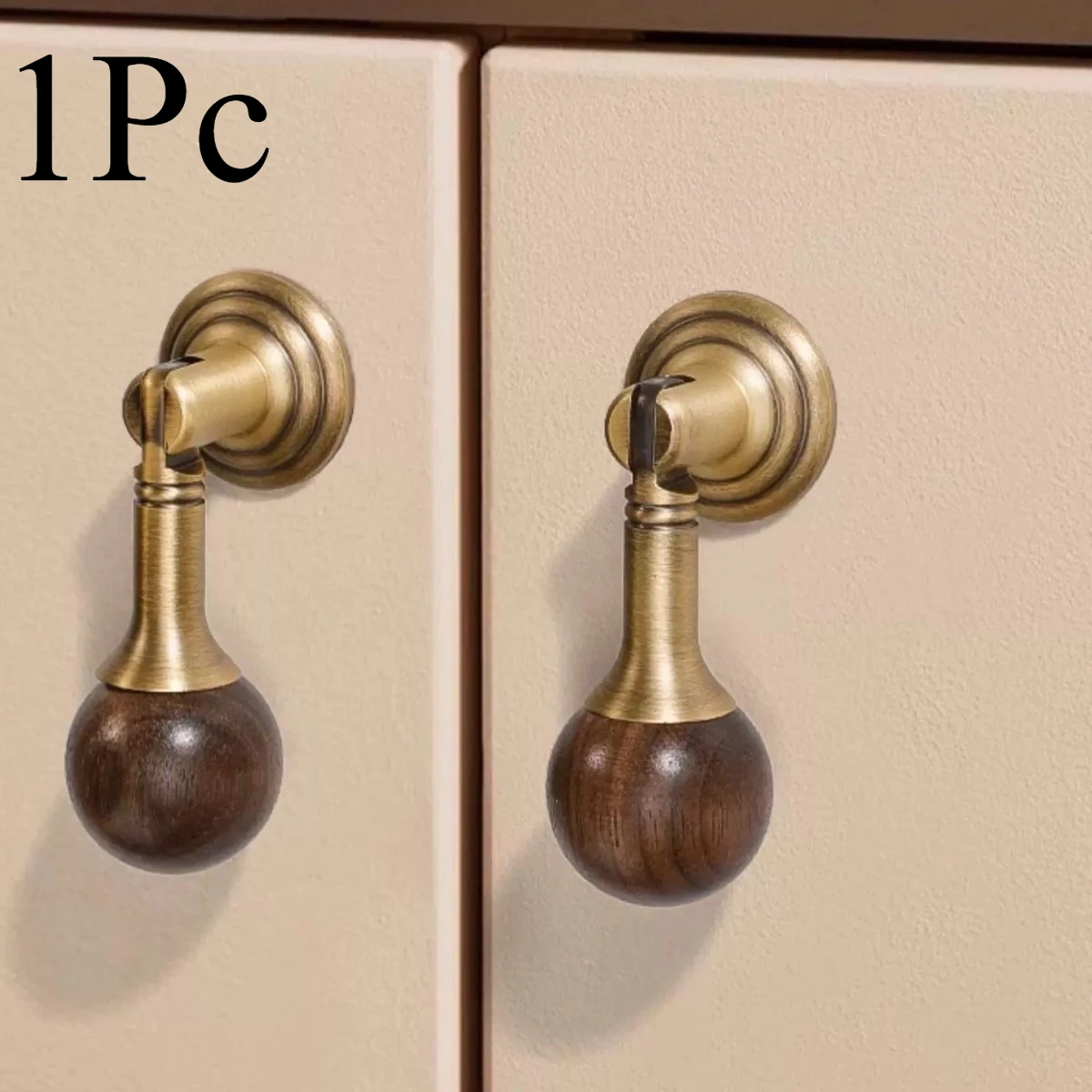 1Pc Antique Brushed Kitchen Cupboard Knobs Cabinet Storage Handles Wooden/Marble Drawer Knobs Furniture Hardware Wardrobe Closet