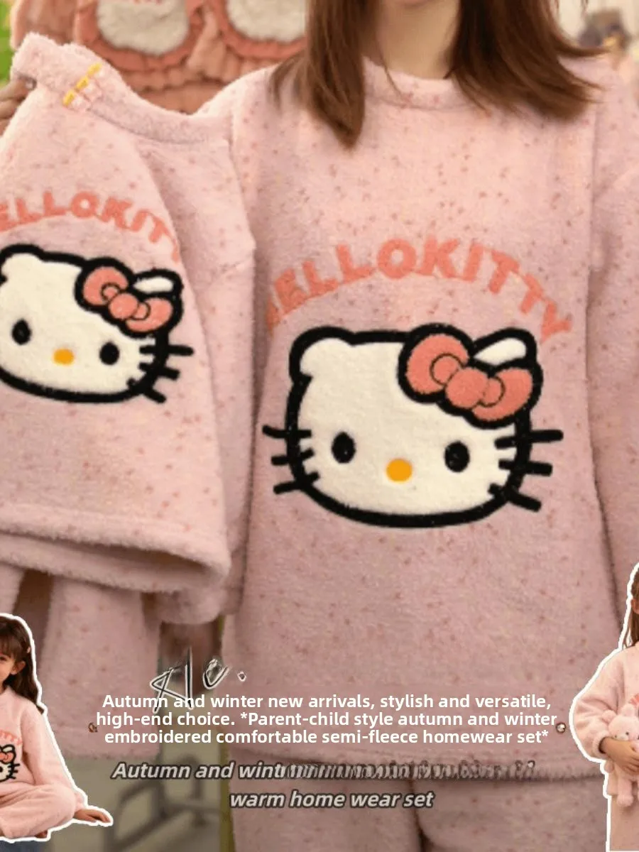 

Детская теплая домашняя одежда для осени и зимы: пижамы, милые повседневные спортивные костюмы для девочек