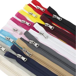 40-80cm (15-31 inch ) Nylon Open-End Zip Zipper 5# For Apparel Outerwear Tailor Sewing Crafts Nylon Zippers Accessories 13 Color