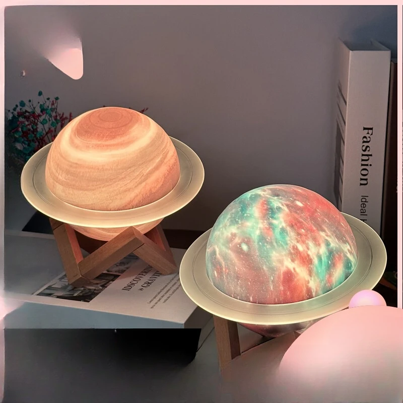 Saturn Ring Fantasy Bluetooth Speaker Desktop Decoration Planet Light Sound Atmosphere Color Changing Sound Creative Gift