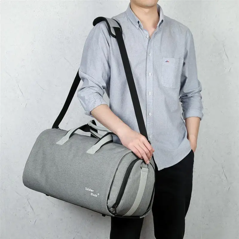 Luggage Bag Multifunctional Men's  Waterproof Travel Duffle Bag with Wet Dry Separation Single Shoulder Crossbody Suit Hand Bag