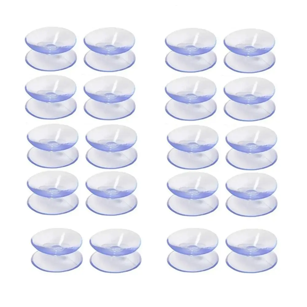20Pcs Top Spacer PVC Double-Sided Suction Cup Non-Slip Vacuum Vacuum Suckers Reusable Without Trace Sucker Pad DIY Soap Holder