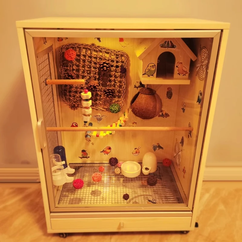 

Nest Supplies Parrot Large Size Bird Cages Transfer Accessories Canaries Birdcage House Lovebird Nest Seat Bird House Outdoor