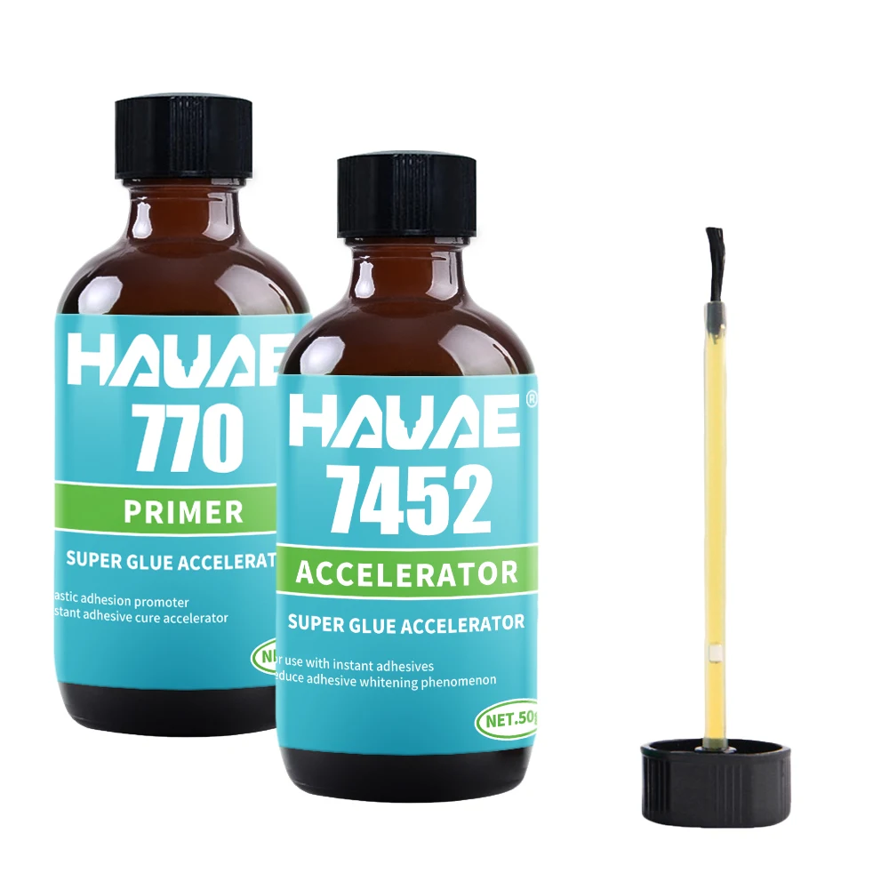 Hauae-agente de tratamiento de superficie de Metal inerte, activador adhesivo localizador, 50g, 7649, 770, 7471, 7452