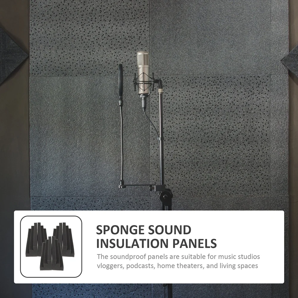

6Pcs Acoustic Corner Bass Traps Sound Insulation Panels for Ktv Recording Studio Noise Cancellation