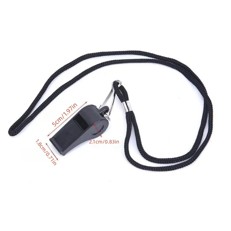 2pcs Professional Whistle For Sports Football Basketball Referee Training, Outdoor Survival Whistle With Lanyard