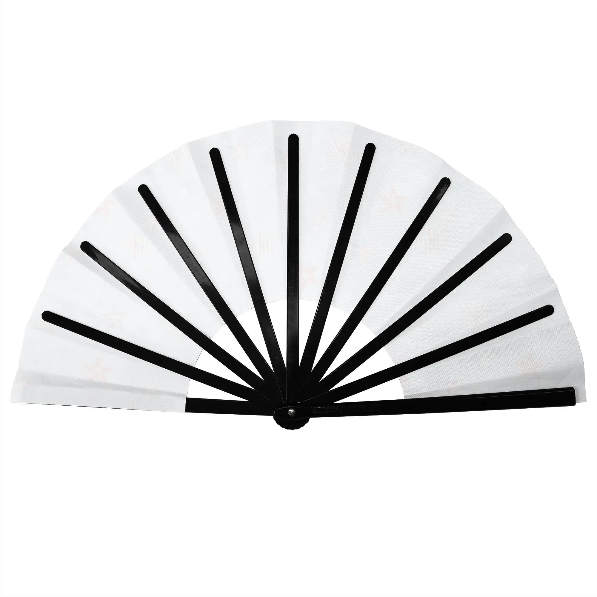 Blue Sky Allover Portable Pocket Fan Travel USA America  Flag Polyester Folding Fan Chinese Dance Handheld Cooling Fans