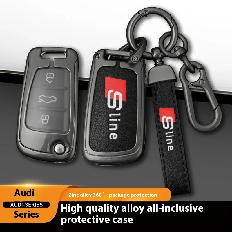 

Car Zinc Alloy Key Case Car Key Chain Metal Key Shell For Audi S Line Quattro A1 A3 A6 Q2 Q3 Q7 TT TTS TTRS R8 S3 S6 RS3 RS6 SQ2