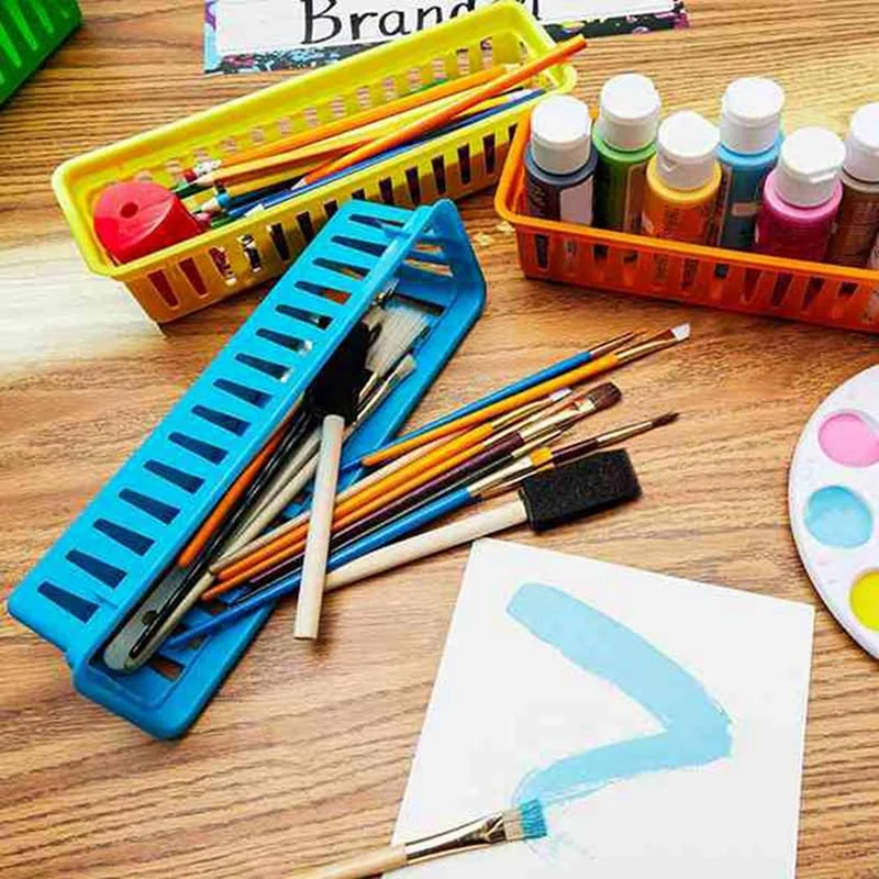 Organizador de lápices para el aula, cesta de lápices o crayones, variedad de colores, colores aleatorios, paquete de 20