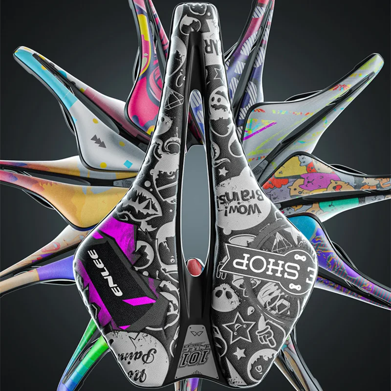 

ENLEE Folding Bicycle Mountain Bike Seat Cushion Super Soft Seat Road Bike Saddle Personalized Seat