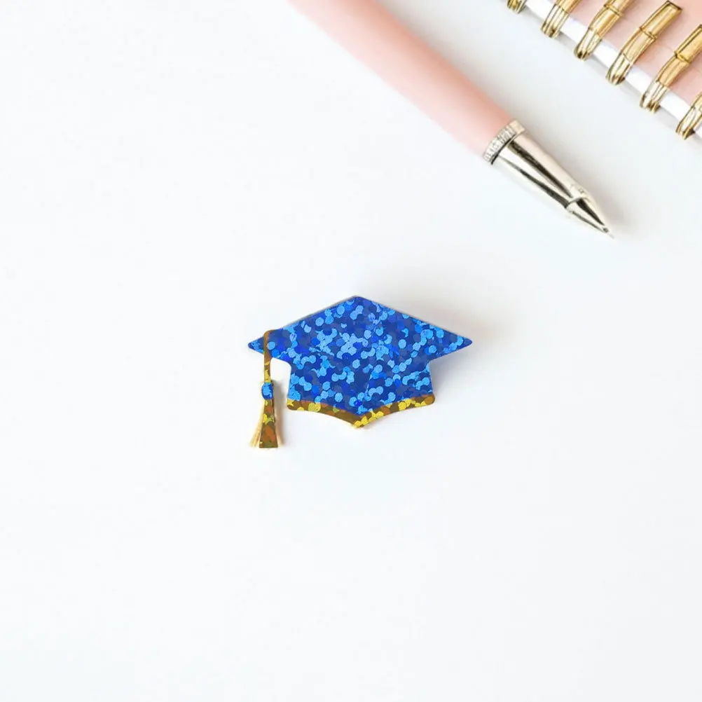 2Pcs Graduation Cap Stickers Self-Adhesive Envelope Seal Labels Class of 2025 Graduation Party Decor Congrats Grad